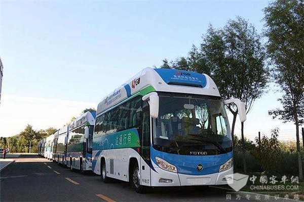 1.7億元！福田歐輝斬獲張家口60輛氫燃料公交車(chē)訂單(圖1)